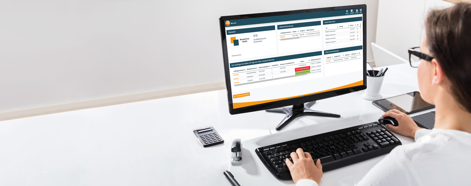Testo Industrial Services Portal Information on the order process in the Testo Industrial Services Portal