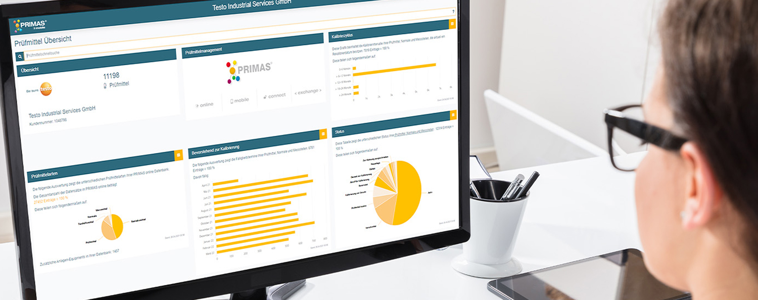Test equipment Management IT Solution PRIMAS online